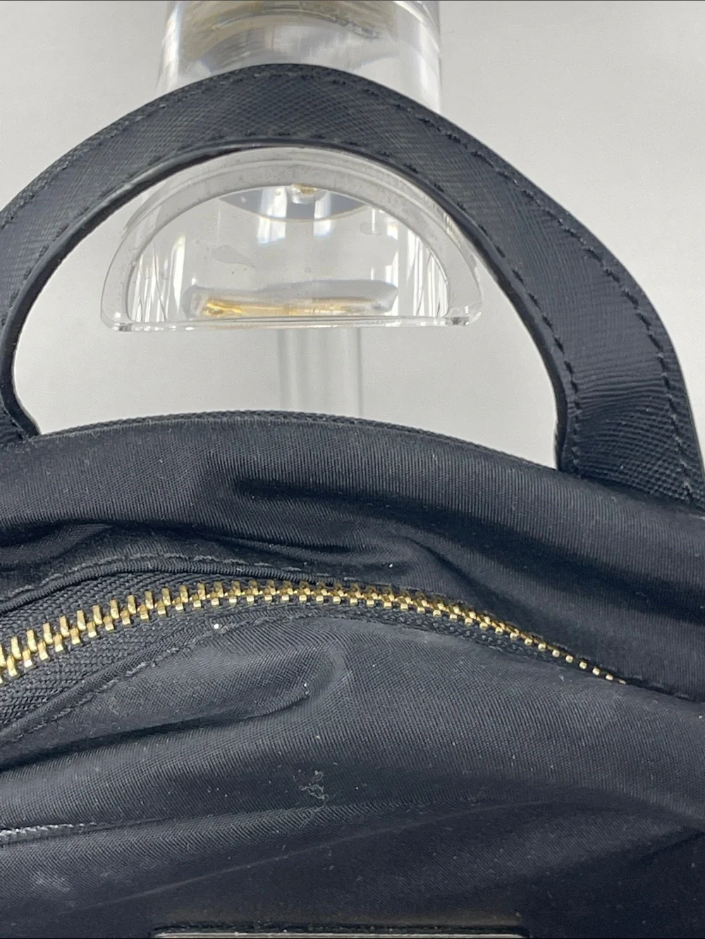MICHAEL Michael Kors Nylon Black Backpack with Gold Accents